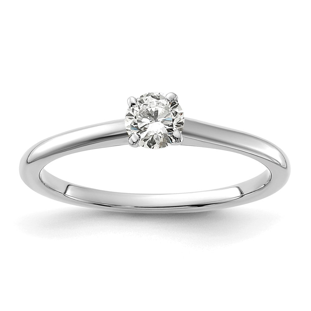 14K Weißgold 0,33 ct. Labor gezüchteter Diamant VS/SI+ G+ Rund Solitär Verlobungsring