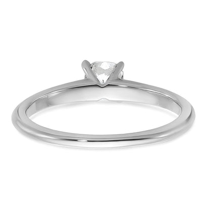 14K Weißgold Solitär-Verlobungsring mit 0,5 ct. zertifiziertem, laborgezüchtetem Diamanten im Kissenschliff VS/SI+ G+