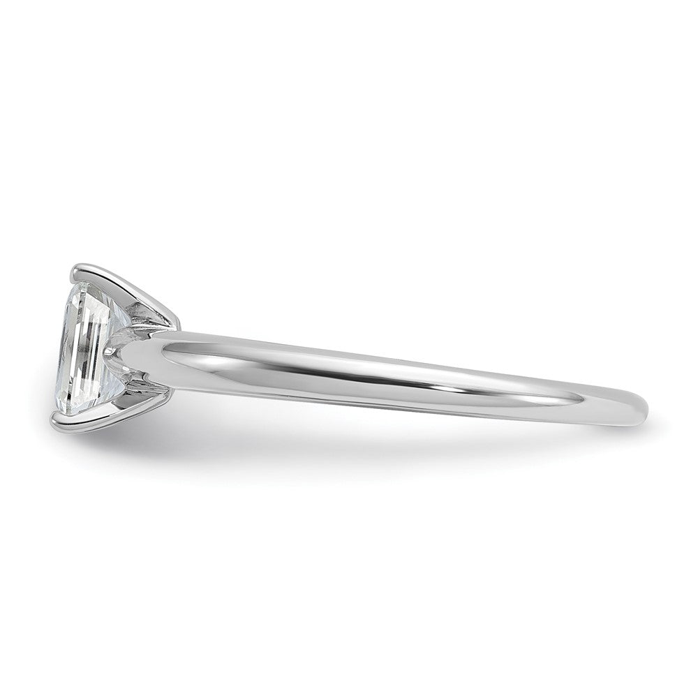 14K Weißgold 0,5 ct. Laborgezüchteter Diamant VS/SI+ G+ Smaragdschliff Solitär Verlobungsring