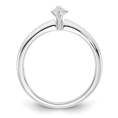 14K Weißgold Verlobungsring mit 0,5 ct. im Labor gezüchtetem Diamant-Solitär in Marquise-Form, VS/SI+ G+