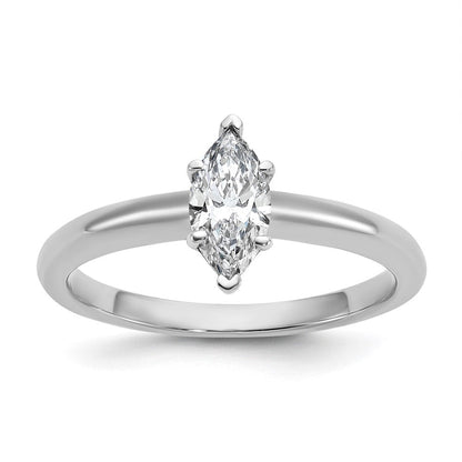14K Weißgold Verlobungsring mit 0,5 ct. im Labor gezüchtetem Diamant-Solitär in Marquise-Form, VS/SI+ G+