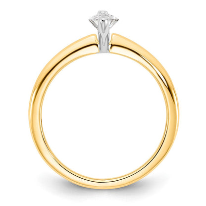 14K Bicolor 0,5 ct. zertifizierter, im Labor gezüchteter Diamant VS/SI+ G+ Marquise-Solitär-Verlobungsring
