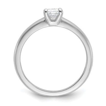 14K Weißgold Verlobungsring mit 0,5 ct. zertifiziertem, im Labor gezüchtetem Diamanten, VS/SI+ G+, Princess-Schliff, Solitär