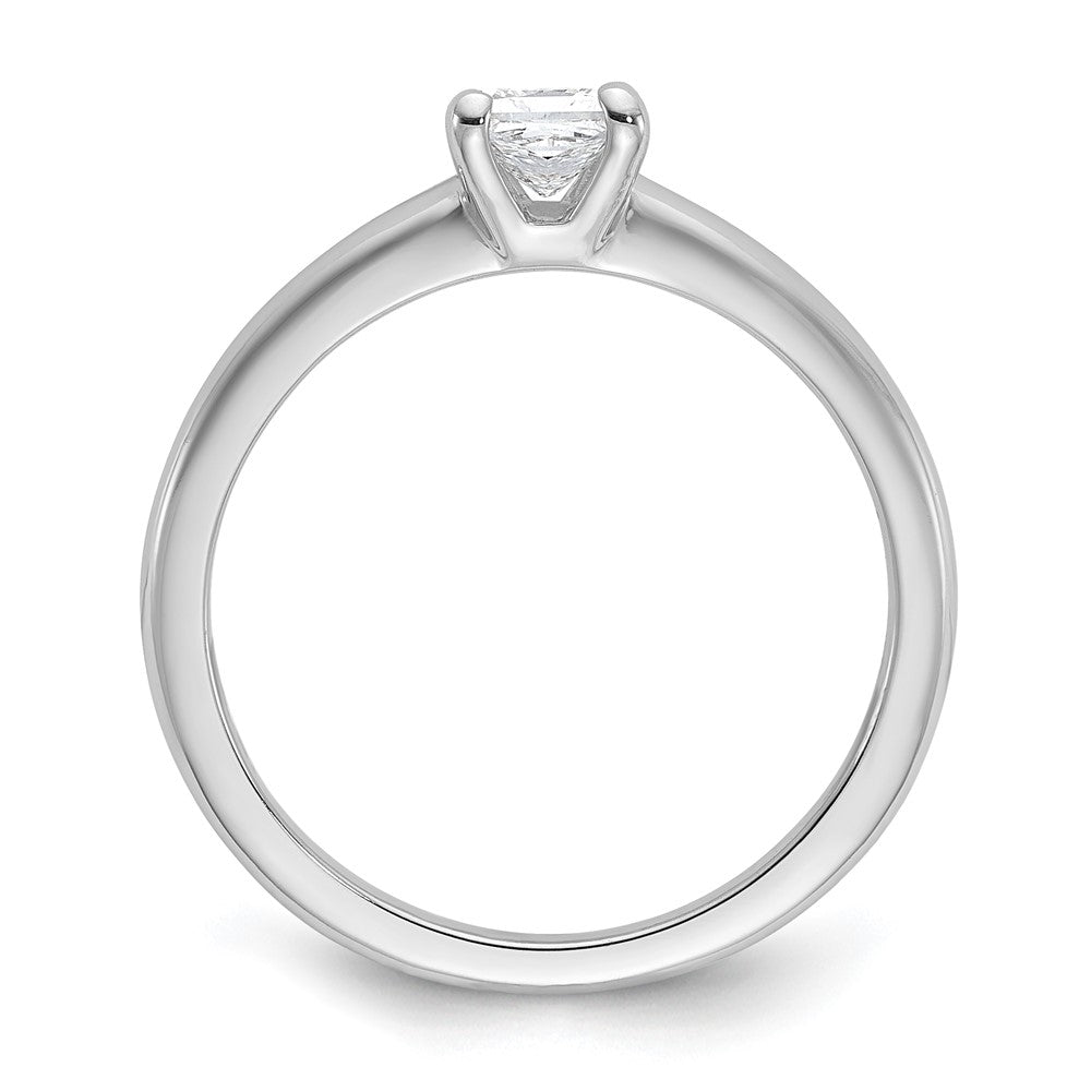 14K Weißgold Verlobungsring, Princess-Schliff, 0,5 ct. im Labor gezüchteter Solitär-Diamant, VS/SI+ G+