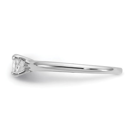 14K Weißgold Verlobungsring, Princess-Schliff, 0,5 ct. im Labor gezüchteter Solitär-Diamant, VS/SI+ G+