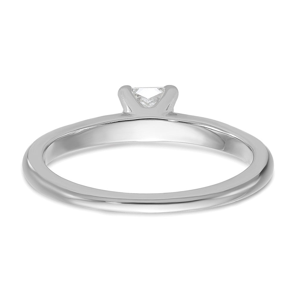 14K Weißgold Verlobungsring, Princess-Schliff, 0,5 ct. im Labor gezüchteter Solitär-Diamant, VS/SI+ G+