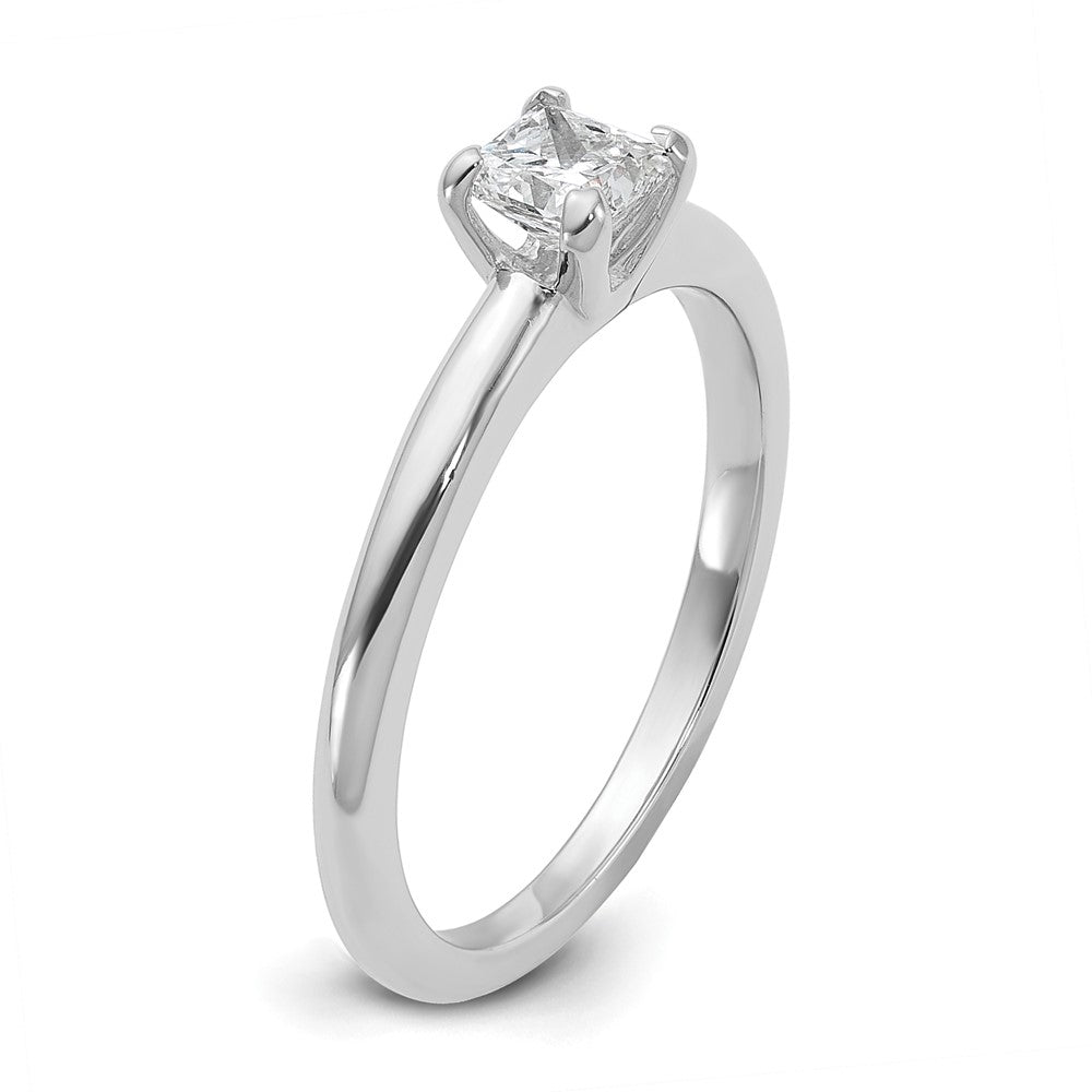 14K Weißgold Verlobungsring, Princess-Schliff, 0,5 ct. im Labor gezüchteter Solitär-Diamant, VS/SI+ G+