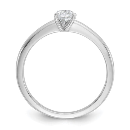 14K Weißgold Verlobungsring mit 0,5 ct. zertifiziertem, laborgezüchtetem Diamanten VS/SI+ G+, Birnenschliff, Solitär