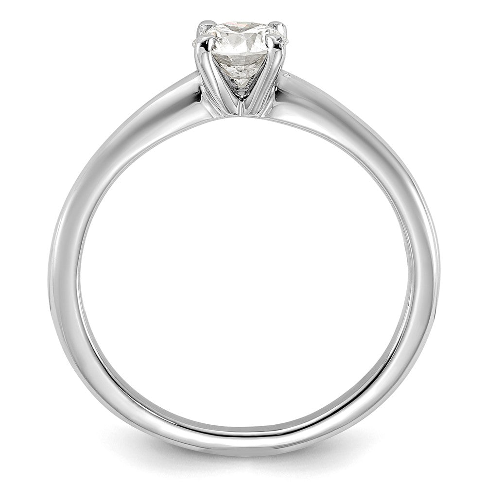 14K Weißgold Verlobungsring mit 0,5 ct. im Labor gezüchteten Diamanten VS+ F+ Rund-Solitär
