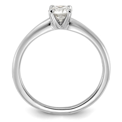 14K Weißgold Verlobungsring mit 0,5 ct. zertifiziertem, im Labor gezüchtetem Diamant, VS/SI+ G+, rund, Solitär