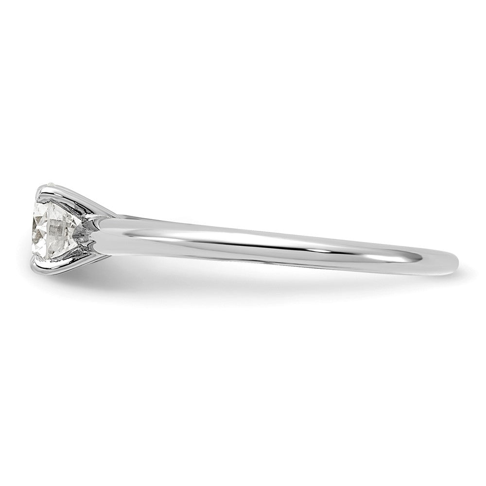 14K Weißgold Verlobungsring mit 0,5 ct. zertifiziertem, im Labor gezüchtetem Diamant, VS/SI+ G+, rund, Solitär