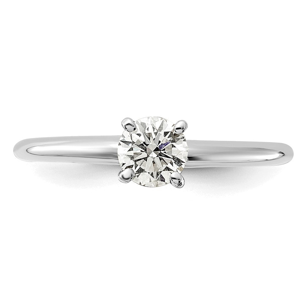 14K Weißgold Verlobungsring mit 0,5 ct. zertifiziertem, im Labor gezüchtetem Diamant, VS/SI+ G+, rund, Solitär