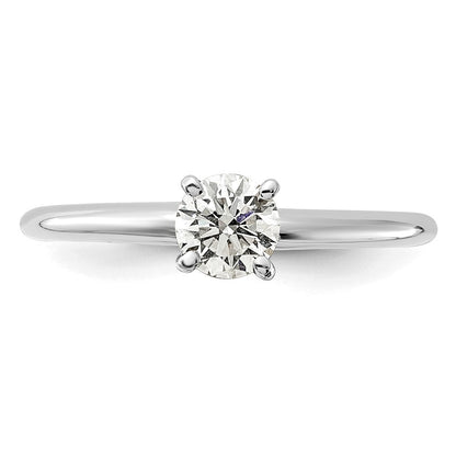 14K Weißgold Verlobungsring mit 0,5 ct. zertifiziertem, im Labor gezüchtetem Diamant, VS/SI+ G+, rund, Solitär