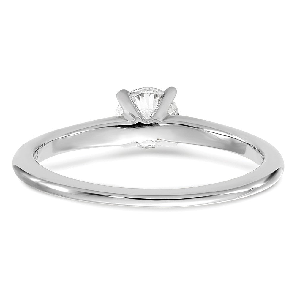 14K Weißgold Verlobungsring mit 0,5 ct. zertifiziertem, im Labor gezüchtetem Diamant, VS/SI+ G+, rund, Solitär