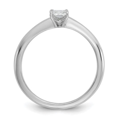 14K Weißgold 0,5 ct. Zertifizierter Laborgezüchteter Diamant VS/SI+ G+ Radiant-Solitär-Verlobungsring