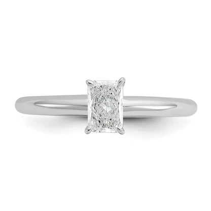 14K Weißgold 0,5 ct. Zertifizierter Laborgezüchteter Diamant VS/SI+ G+ Radiant-Solitär-Verlobungsring