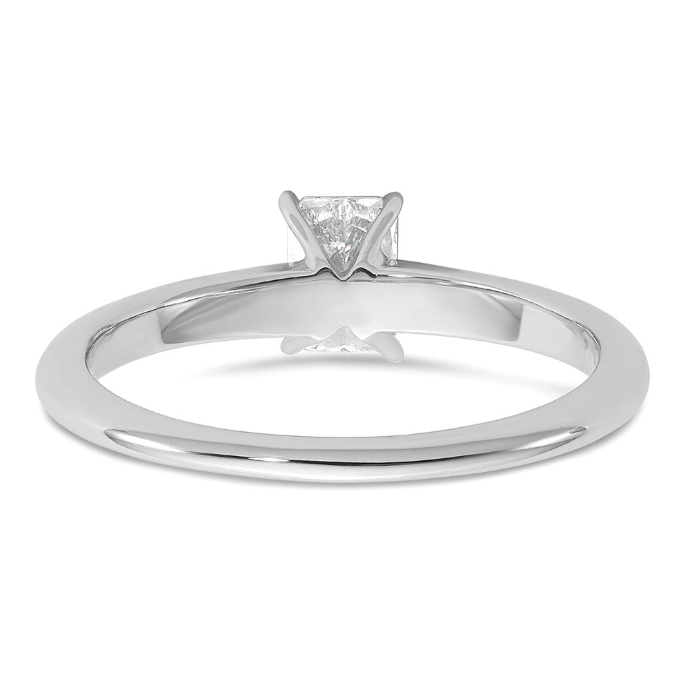 14K Weißgold 0,5 ct. Laborgezüchteter Diamant VS/SI+ G+ Radiant-Schliff Solitär-Verlobungsring
