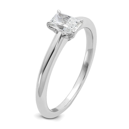 14K Weißgold 0,5 ct. Laborgezüchteter Diamant VS/SI+ G+ Radiant-Schliff Solitär-Verlobungsring