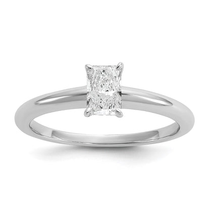 14K Weißgold 0,5 ct. Zertifizierter Laborgezüchteter Diamant VS/SI+ G+ Radiant-Solitär-Verlobungsring