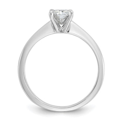 14K Weißgold 0,75 ct. zertifizierter, im Labor gezüchteter Diamant VS/SI+ G+ Kissenschliff Solitär Verlobungsring