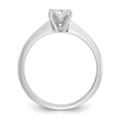 14K Weißgold Verlobungsring mit 0,75 ct. laborgezüchtetem Diamant VS/SI+ G+ im Kissenschliff, Solitär