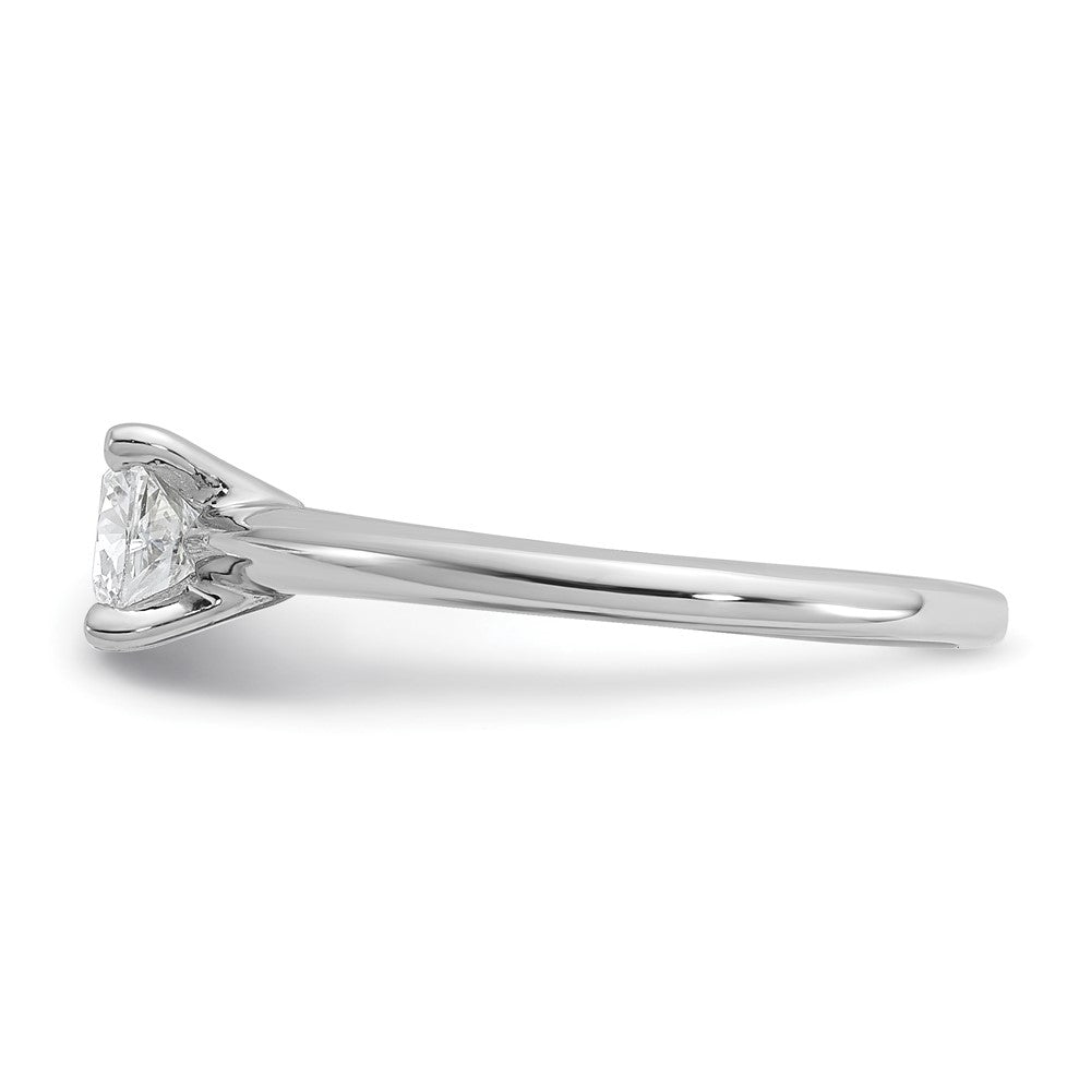 14K Weißgold 0,75 ct. zertifizierter, im Labor gezüchteter Diamant VS/SI+ G+ Kissenschliff Solitär Verlobungsring