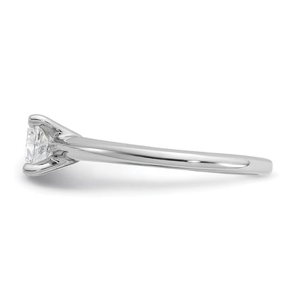 14K Weißgold Verlobungsring mit 0,75 ct. laborgezüchtetem Diamant VS/SI+ G+ im Kissenschliff, Solitär