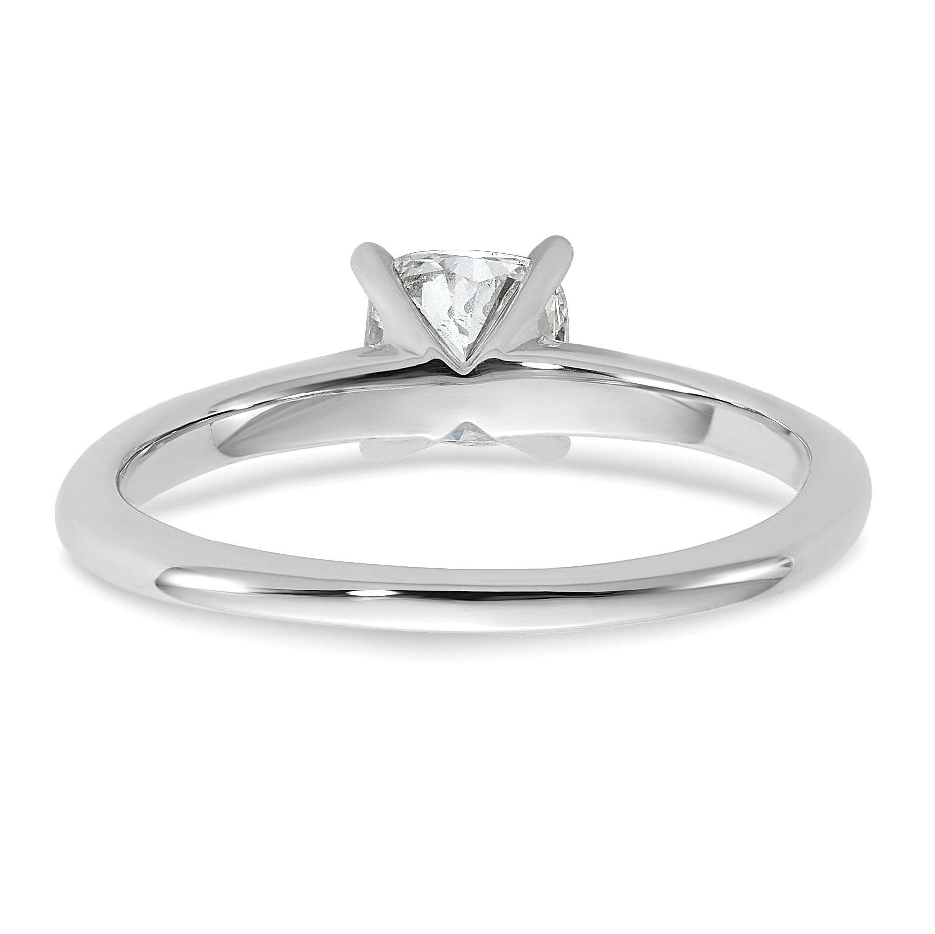 14K Weißgold Verlobungsring mit 0,75 ct. laborgezüchtetem Diamant VS/SI+ G+ im Kissenschliff, Solitär