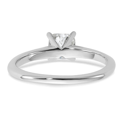 14K Weißgold Verlobungsring mit 0,75 ct. laborgezüchtetem Diamant VS/SI+ G+ im Kissenschliff, Solitär