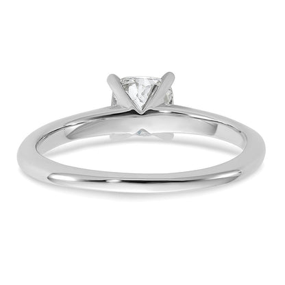 14K Weißgold Verlobungsring mit 0,75 ct. laborgezüchtetem Diamant VS/SI+ G+ im Kissenschliff, Solitär