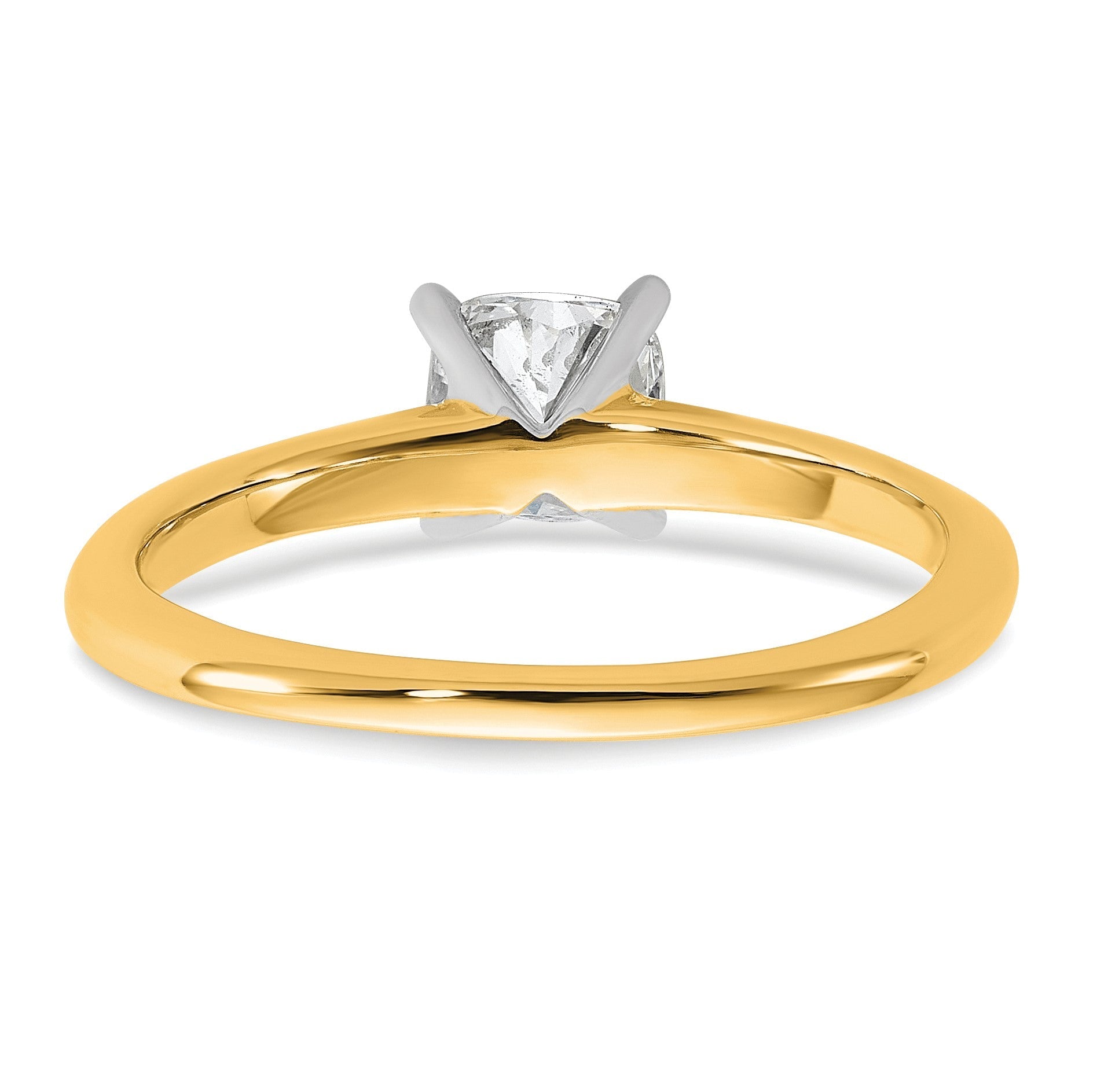 14K Bicolor Verlobungsring mit 0,75 ct. Laborgezüchtetem Diamant im Kissenschliff, Solitär, VS/SI+ G+
