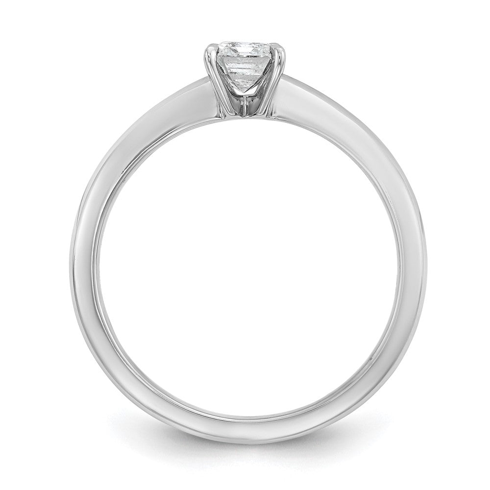 14K Weißgold Verlobungsring mit 0,75 ct. Labor-gezüchtetem Diamant im Smaragdschliff, VS/SI+ G+, als Solitär