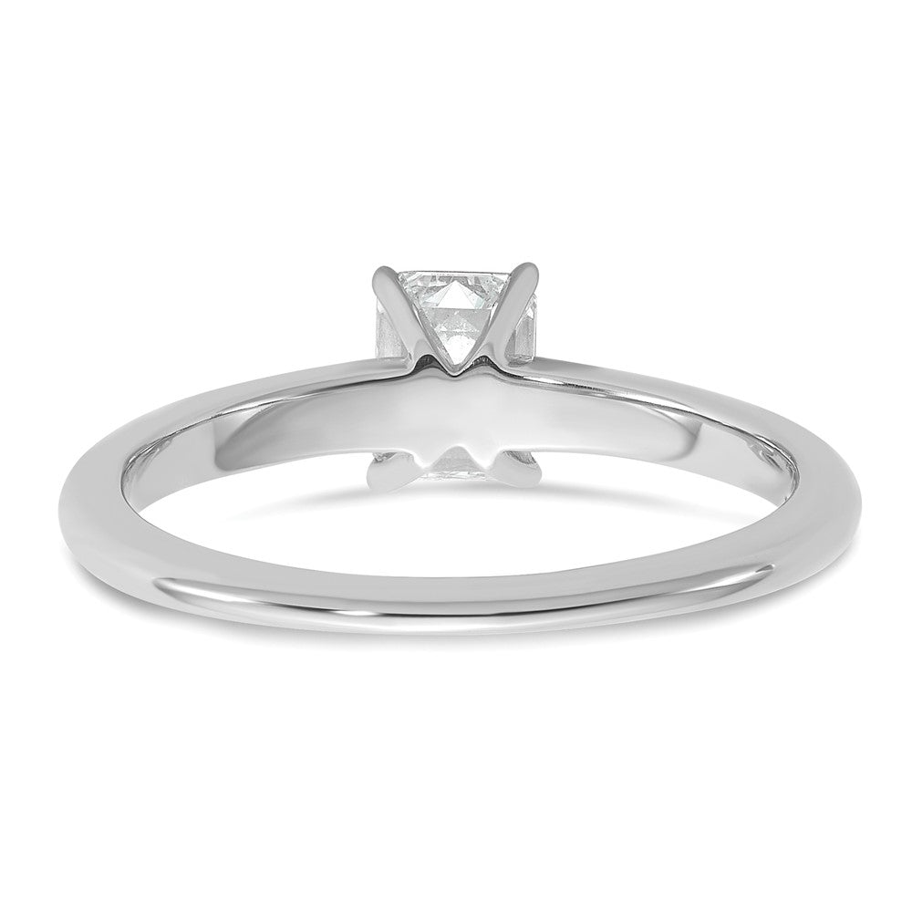 14K Weißgold 0,75 ct. zertifizierter, im Labor gezüchteter Diamant VS/SI+ G+ Smaragdschliff Solitär-Verlobungsring