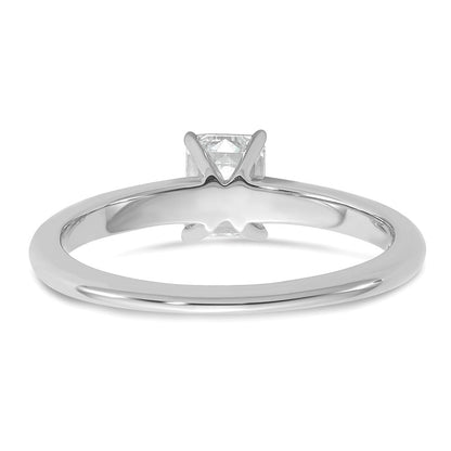 14K Weißgold 0,75 ct. zertifizierter, im Labor gezüchteter Diamant VS/SI+ G+ Smaragdschliff Solitär-Verlobungsring