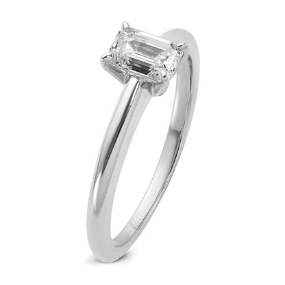 14K Weißgold Verlobungsring mit 0,75 ct. Labor-gezüchtetem Diamant im Smaragdschliff, VS/SI+ G+, als Solitär