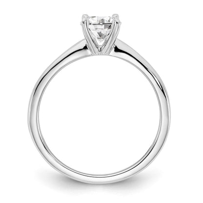 14K Weißgold 0,75 ct. Labor-Diamant VS/SI+ G+ Oval Solitär Verlobungsring