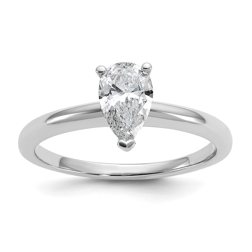 14K Weißgold 0,75 ct. zertifizierter, im Labor gezüchteter Diamant VS/SI+ G+ Birne Solitär Verlobungsring