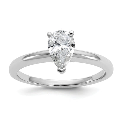 14K Weißgold Verlobungsring mit 0,75 ct. im Solitär-Design, Birnenschliff, Labor-gezüchteter Diamant, VS/SI+ G+