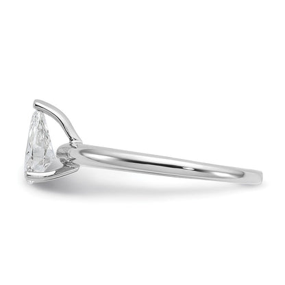 14K Weißgold 0,75 ct. zertifizierter, im Labor gezüchteter Diamant VS/SI+ G+ Birne Solitär Verlobungsring