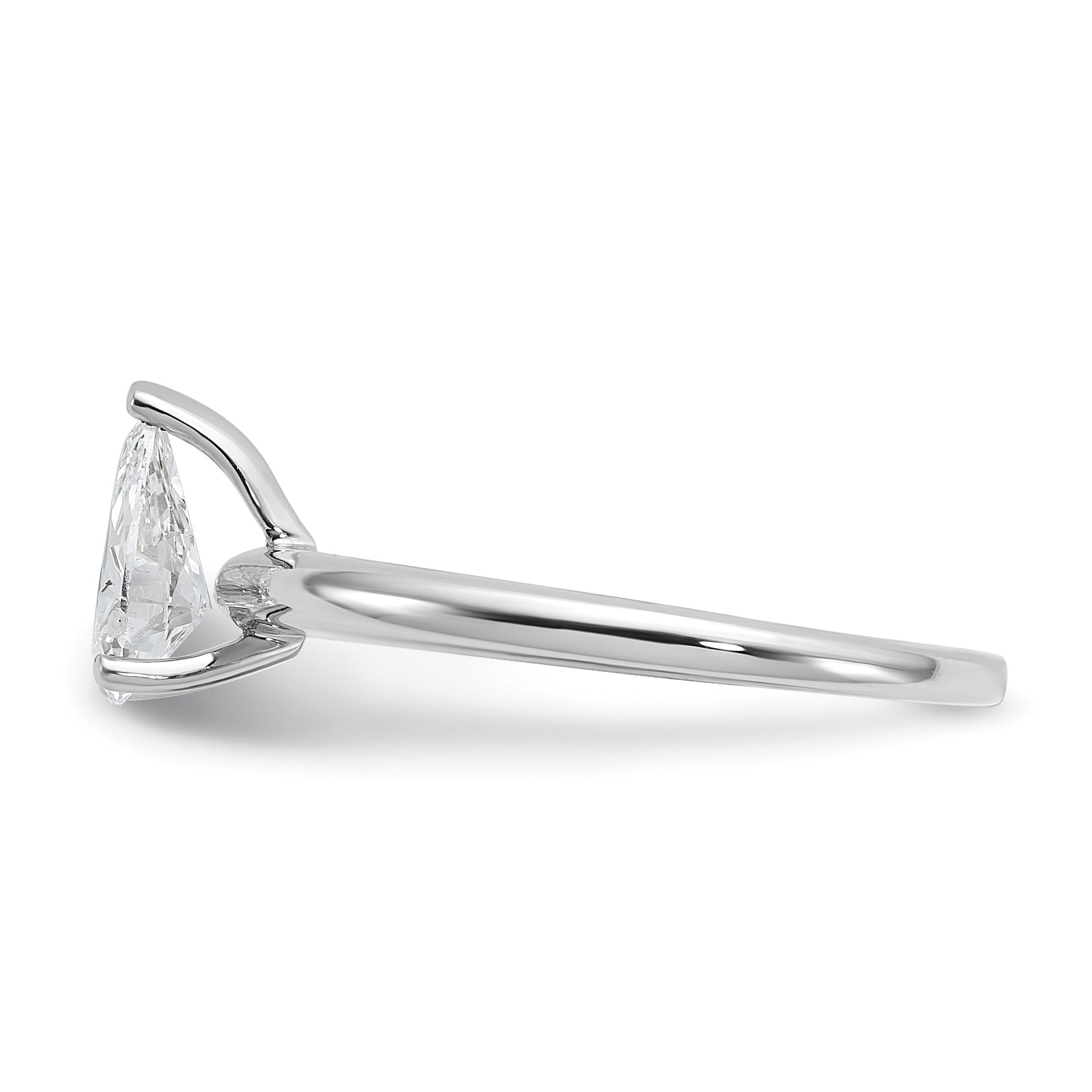 14K Weißgold Verlobungsring mit 0,75 ct. im Solitär-Design, Birnenschliff, Labor-gezüchteter Diamant, VS/SI+ G+