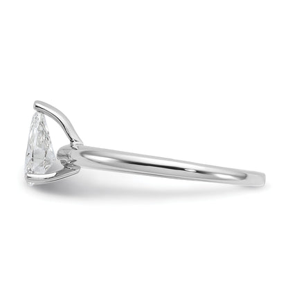 14K Weißgold Verlobungsring mit 0,75 ct. im Solitär-Design, Birnenschliff, Labor-gezüchteter Diamant, VS/SI+ G+