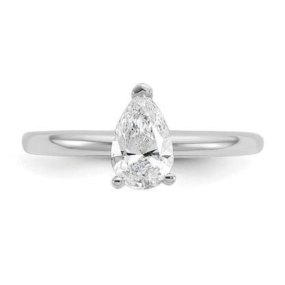 14K Weißgold Verlobungsring mit 0,75 ct. im Solitär-Design, Birnenschliff, Labor-gezüchteter Diamant, VS/SI+ G+