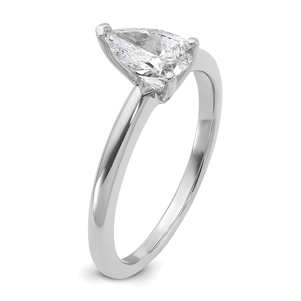 14K Weißgold Verlobungsring mit 0,75 ct. im Solitär-Design, Birnenschliff, Labor-gezüchteter Diamant, VS/SI+ G+