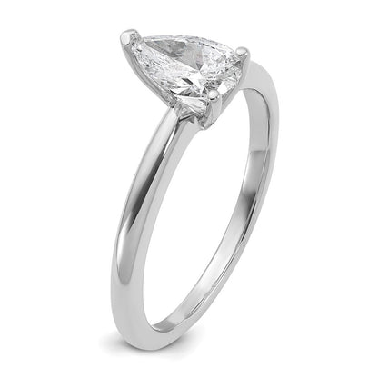 14K Weißgold Verlobungsring mit 0,75 ct. im Solitär-Design, Birnenschliff, Labor-gezüchteter Diamant, VS/SI+ G+