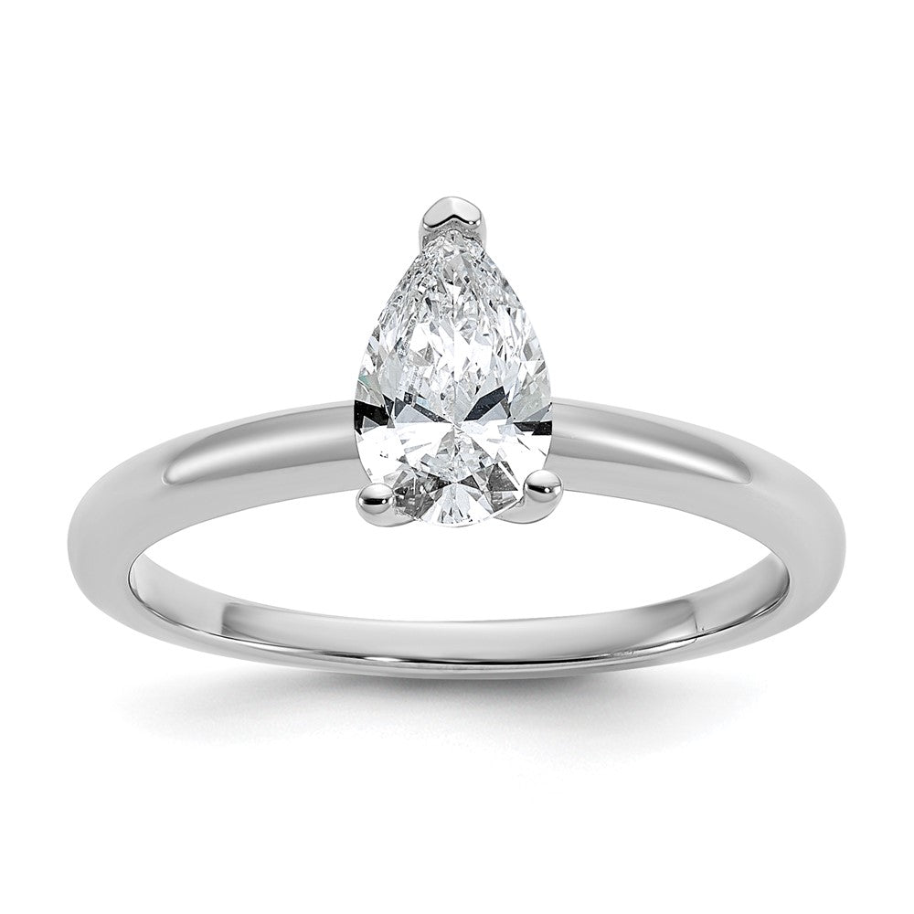 14K Weißgold Verlobungsring mit 0,75 ct. im Solitär-Design, Birnenschliff, Labor-gezüchteter Diamant, VS/SI+ G+