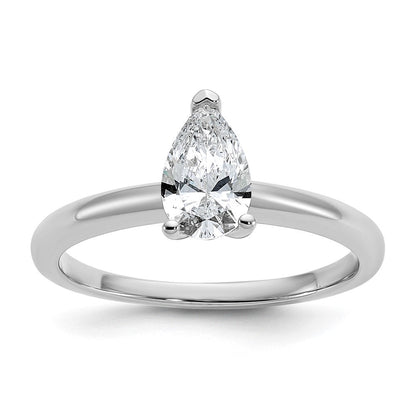 14K Weißgold Verlobungsring mit 0,75 ct. im Solitär-Design, Birnenschliff, Labor-gezüchteter Diamant, VS/SI+ G+