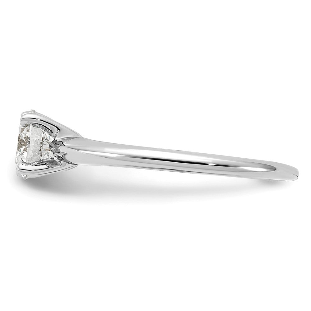 Verlobungsring aus 14K Weißgold mit 0,75 ct. im Labor gezüchtetem Diamant, Rundschliff, Solitär, VS+ F+