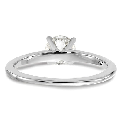 14K Weißgold 0,75 ct. zertifizierter kompletter Labor-gezüchteter Diamant VS/SI+ G+ Rund Solitär Verlobungsring