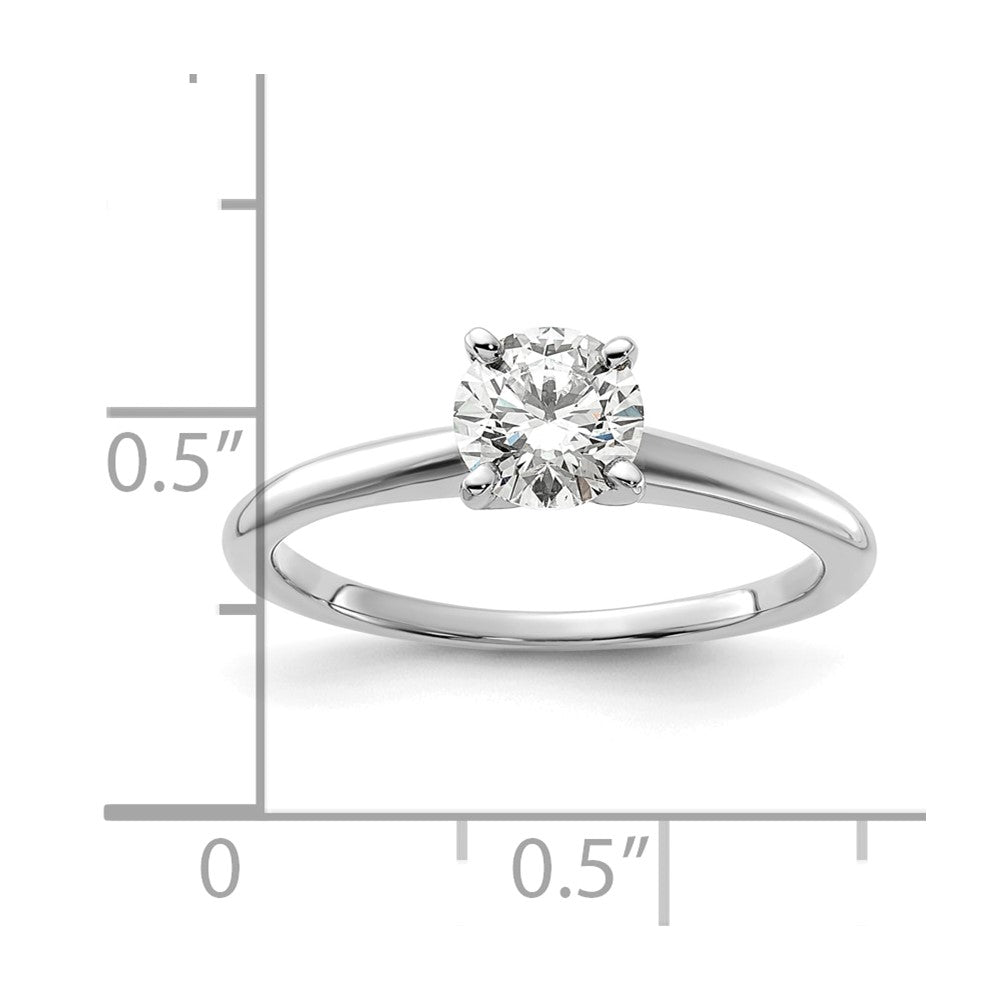 14K Weißgold 0,75 ct. zertifizierter kompletter Labor-gezüchteter Diamant VS/SI+ G+ Rund Solitär Verlobungsring