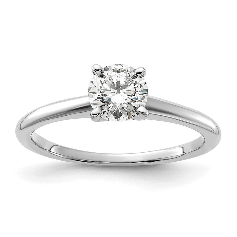 14K Weißgold 0,75 ct. zertifizierter kompletter Labor-gezüchteter Diamant VS/SI+ G+ Rund Solitär Verlobungsring